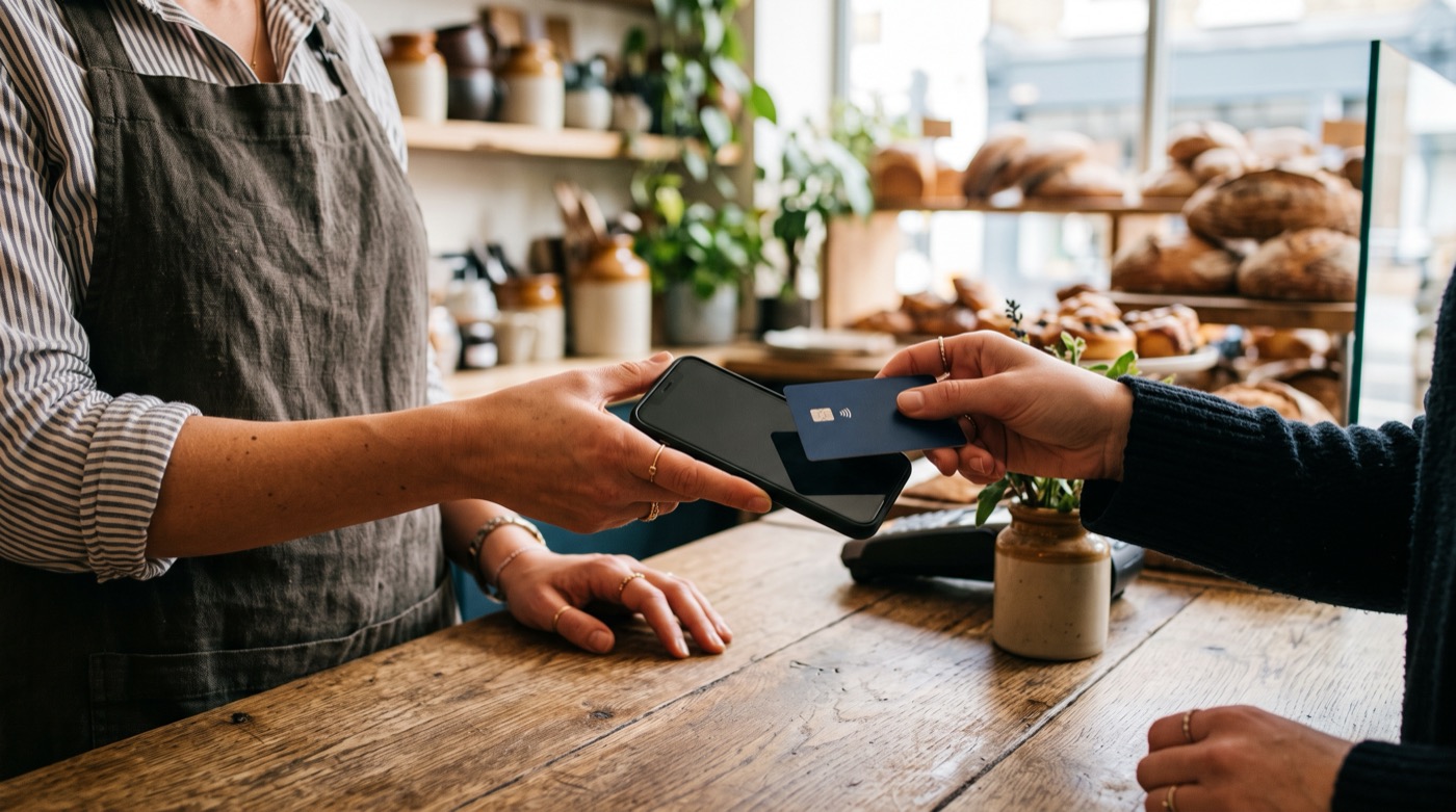 Tap to Pay in person — no terminal, just the phone you already carry.